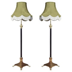 Antique Pair of Brass standard lamps