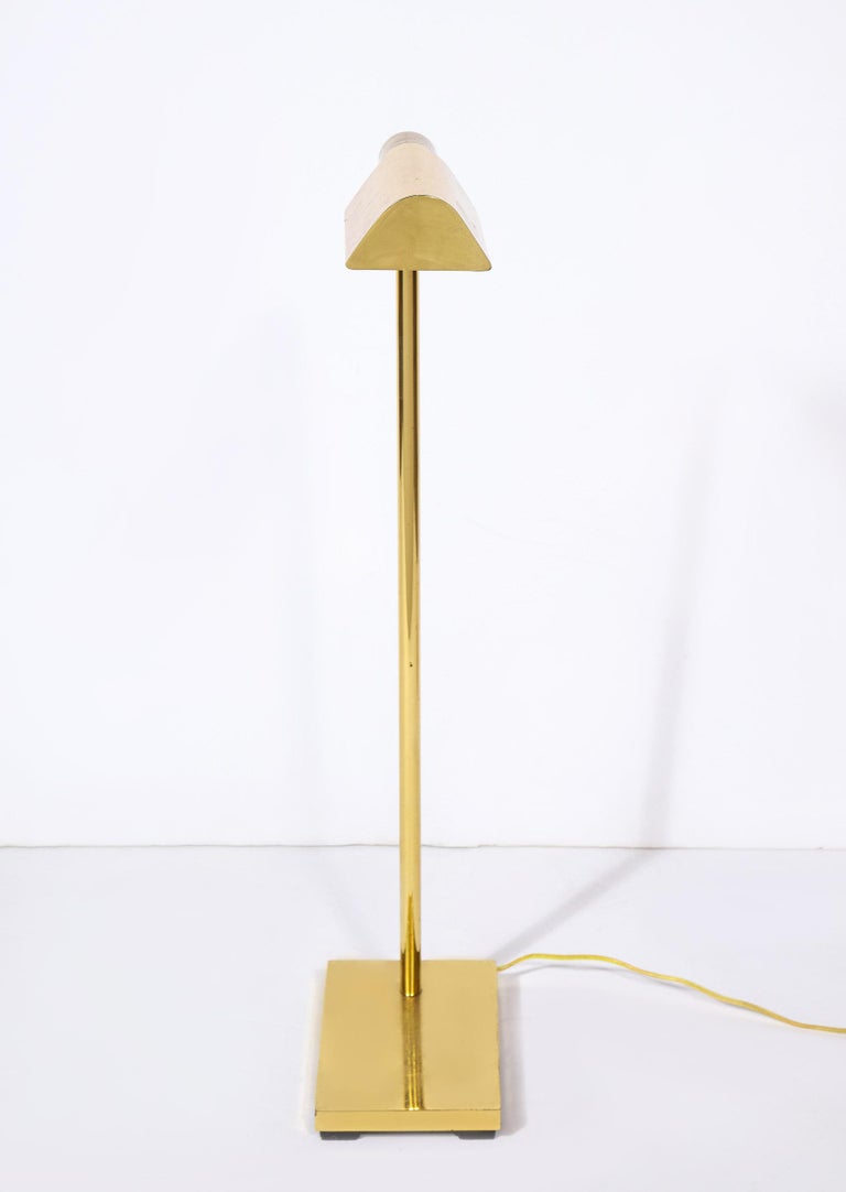 Pair of Brass Standing / Reading Lamps For Sale at 1stDibs