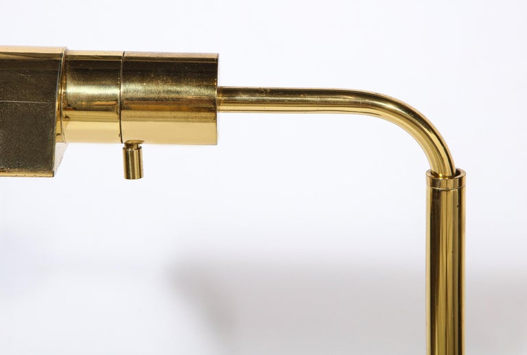 Pair of Brass Standing / Reading Lamps For Sale at 1stDibs