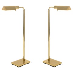 Pair of Brass Standing / Reading Lamps