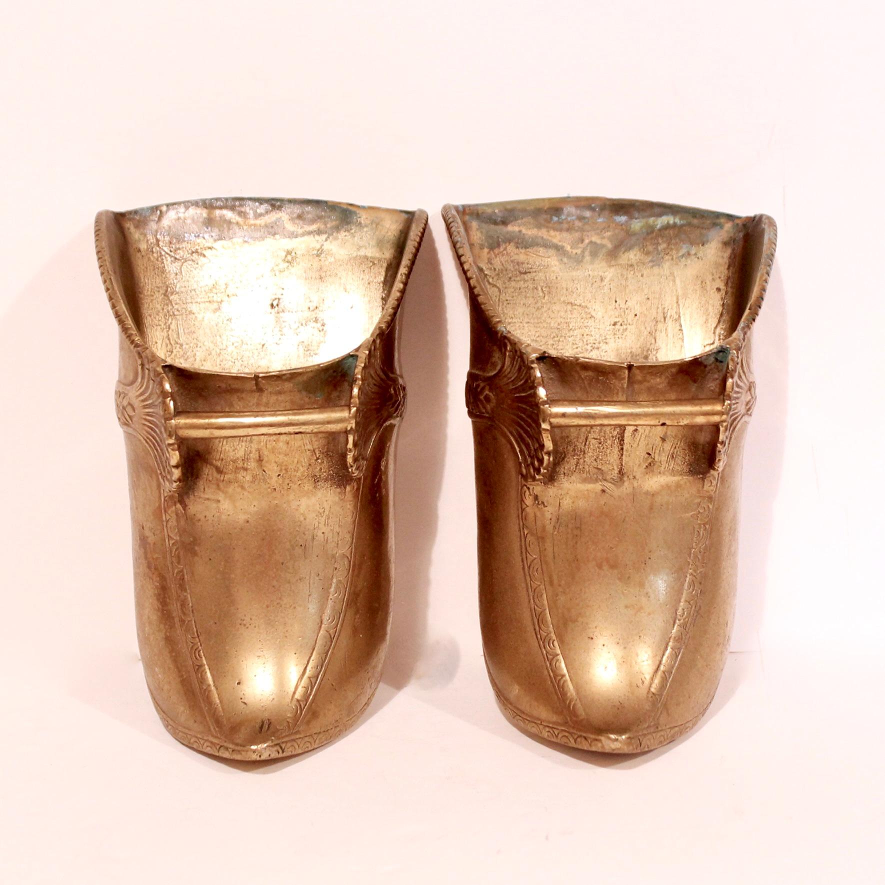 Pair Of Brass Stirrups, 19th Century, Spanish Colonial For Sale 4