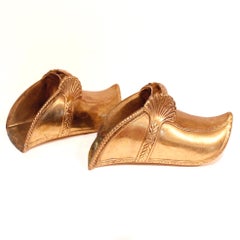 Pair Of Brass Stirrups, 19th Century, Spanish Colonial