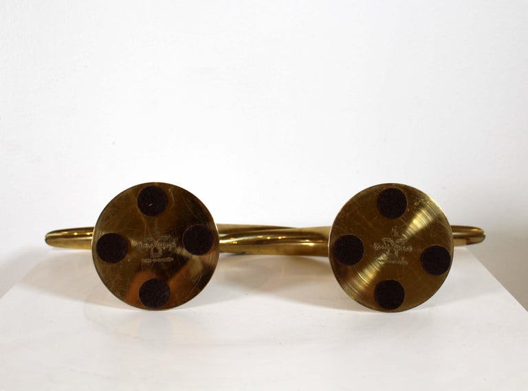 Pair of Brass Swedish Candle Holders YSTAD Metal For Sale at 1stDibs