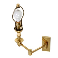 Pair of Brass Swing Arm Wall Lights