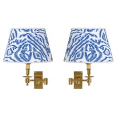 Pair of Brass Swing Arm Wall Lights