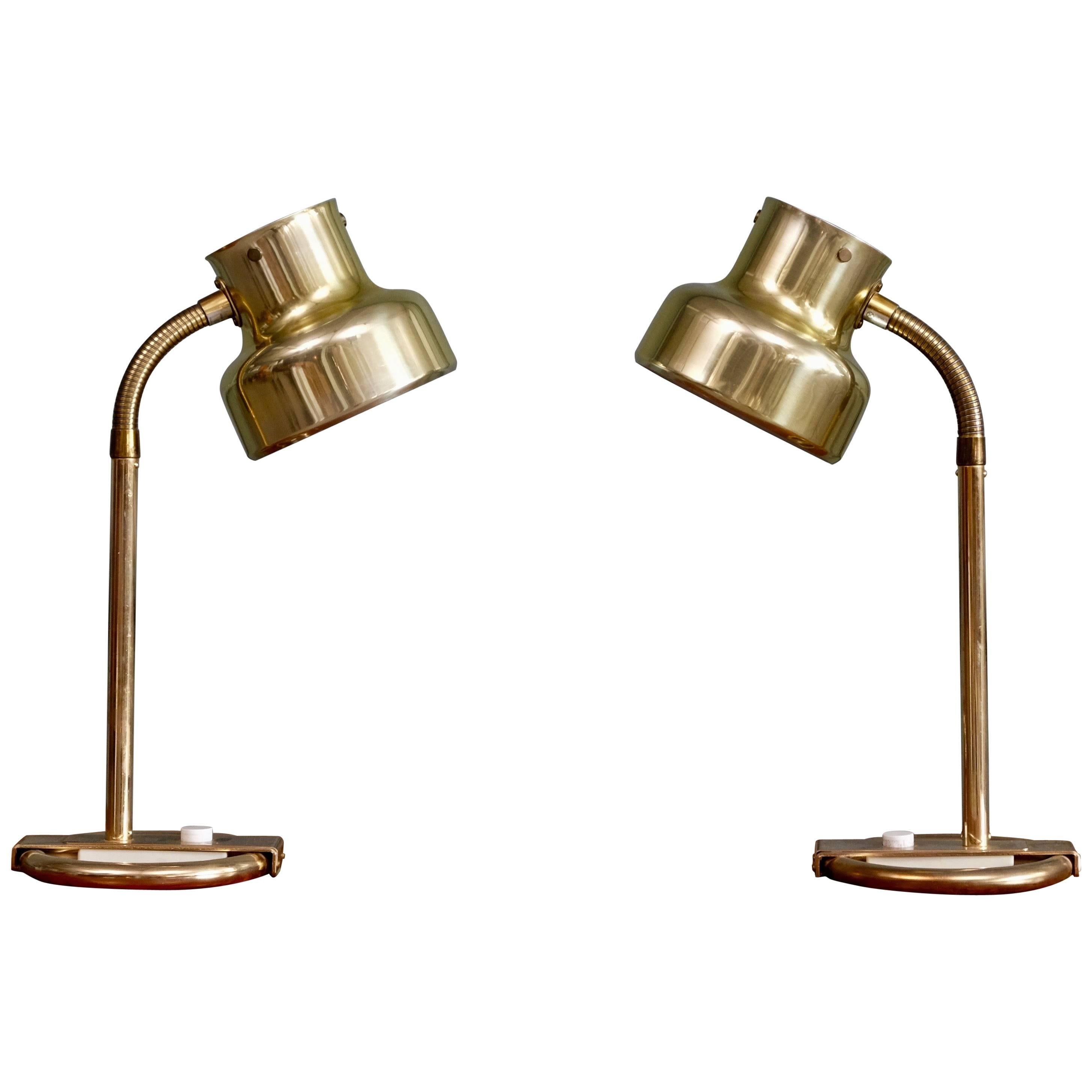 Pair of Brass Table/Desk Lamps Bumling by Anders Pehrson, 1960s