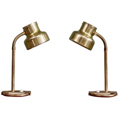 Vintage Pair of Brass Table/Desk Lamps Bumling by Anders Pehrson, 1960s