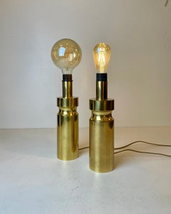 Pair of Brass Table Lamp, 1970~80s