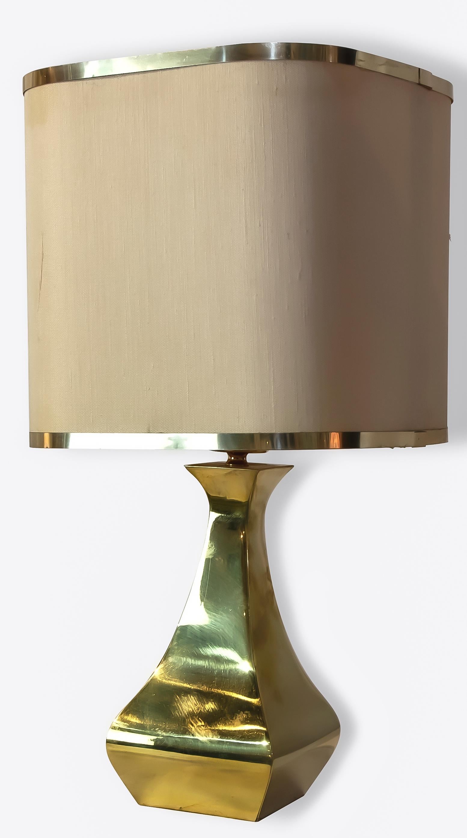 Italian Pair of Brass Table Lamp by Tonello / Montagna Grillo, 1970s