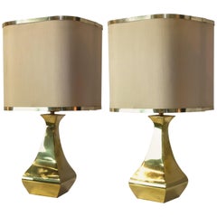 Pair of Brass Table Lamp by Tonello / Montagna Grillo, 1970s