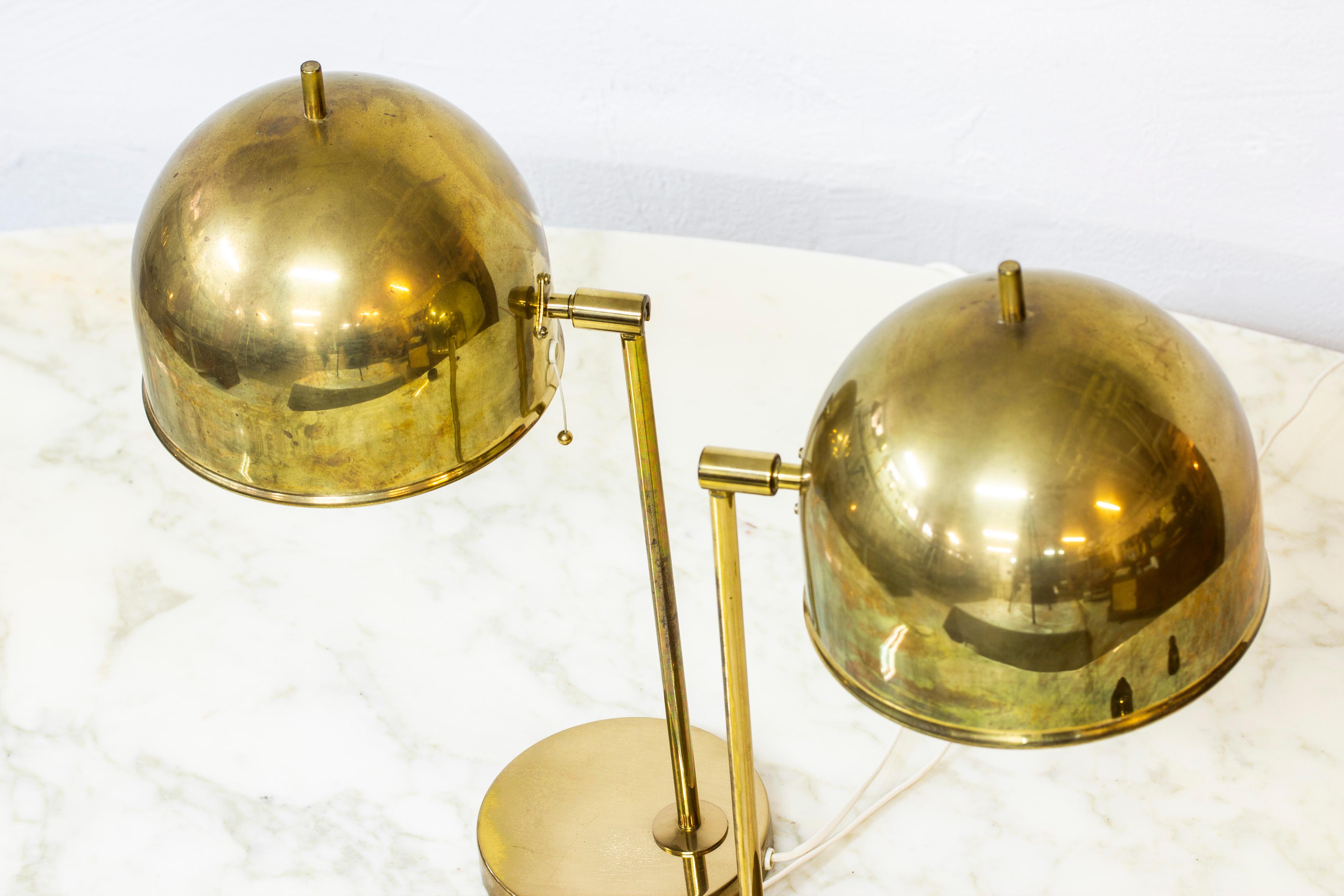 Pair of Brass Table Lamps 