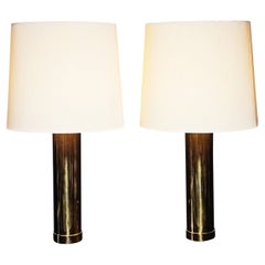Pair of brass table lamps 
B-09
 by Bergboms, Sweden, 1960s