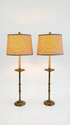 Pair of Brass Table Lamps by Chapman