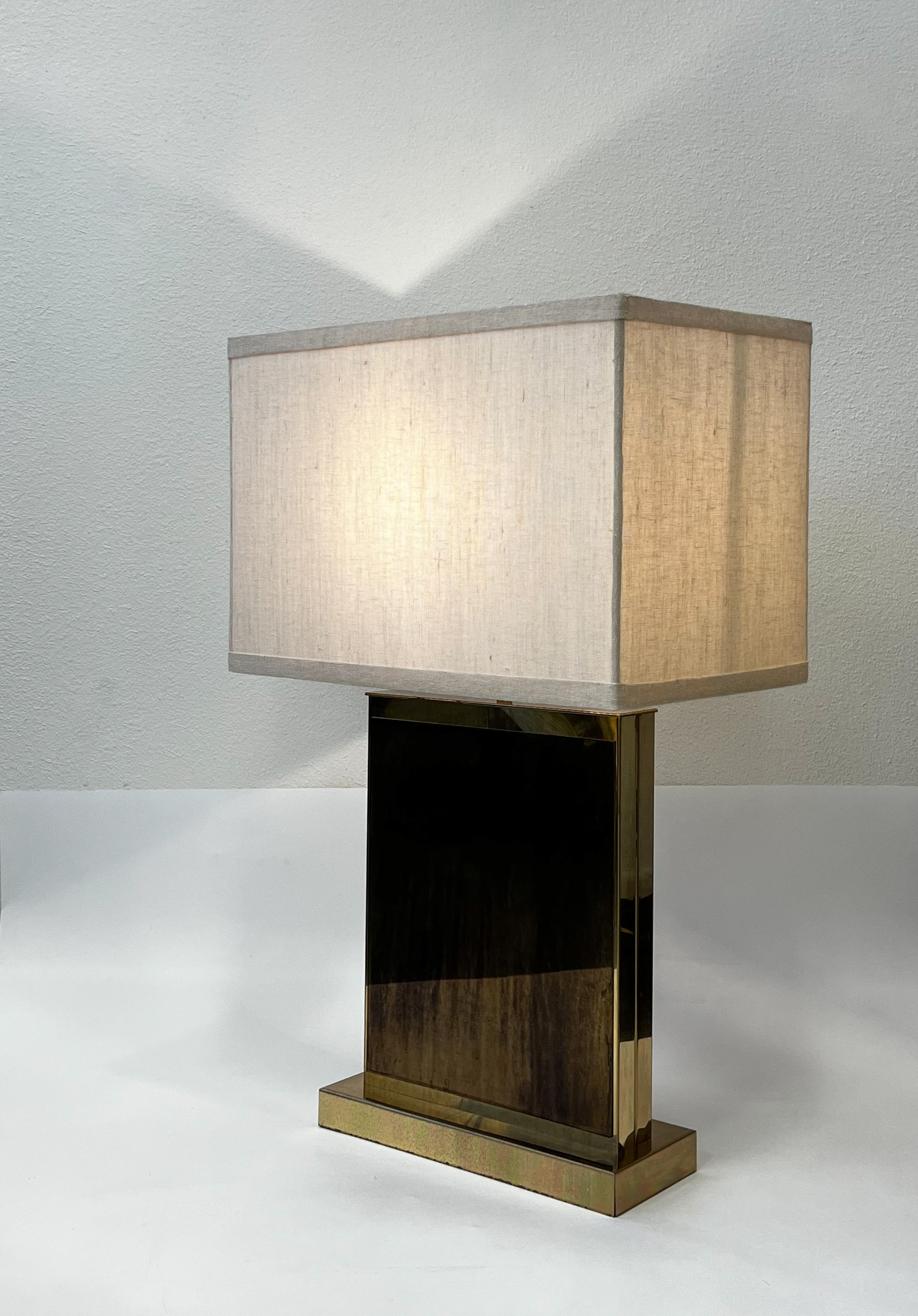 Fin du 20e siècle Paire de lampes de bureau en laiton par Curtis Jere en vente