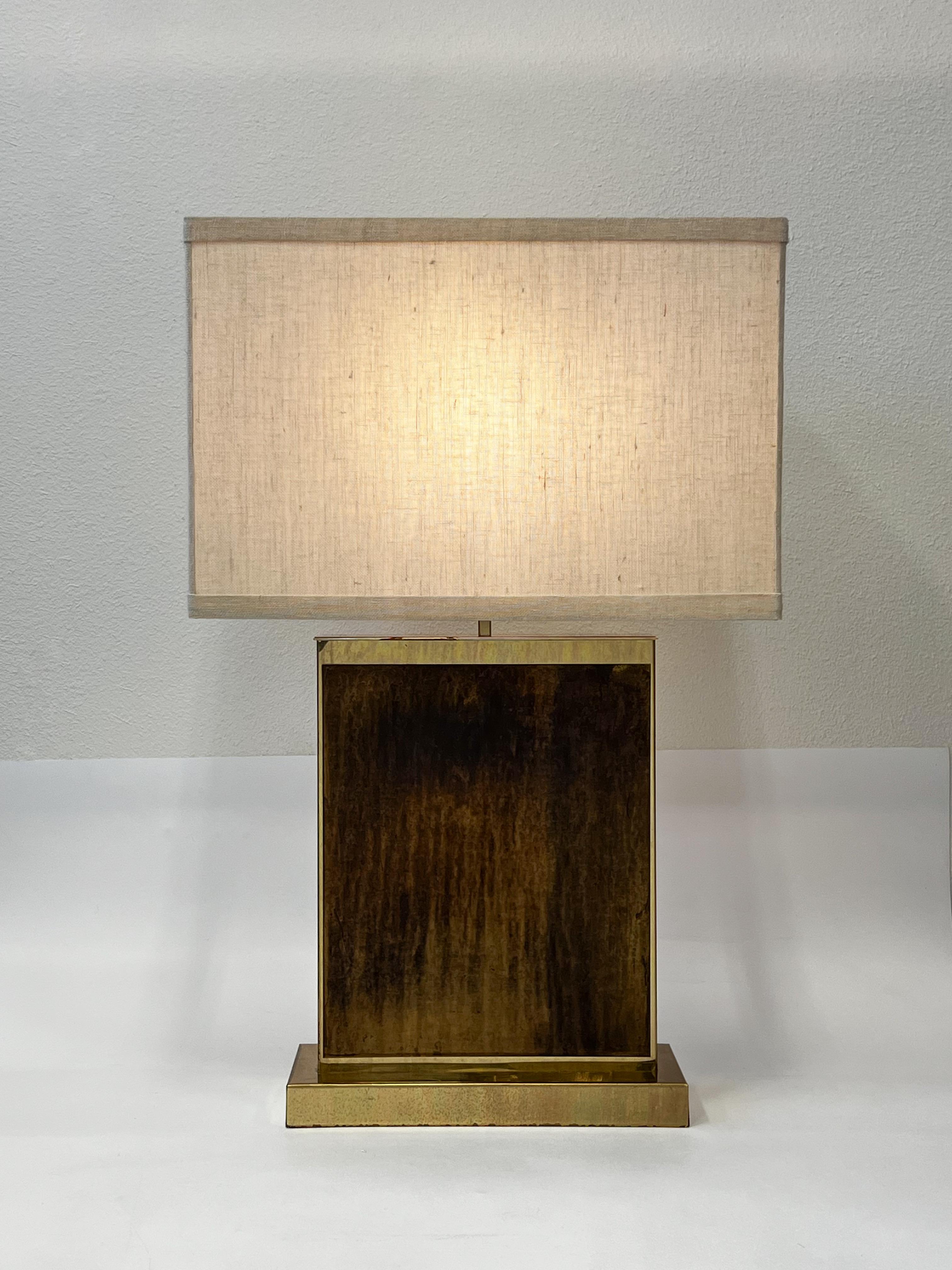 Paire de lampes de bureau en laiton par Curtis Jere en vente 1