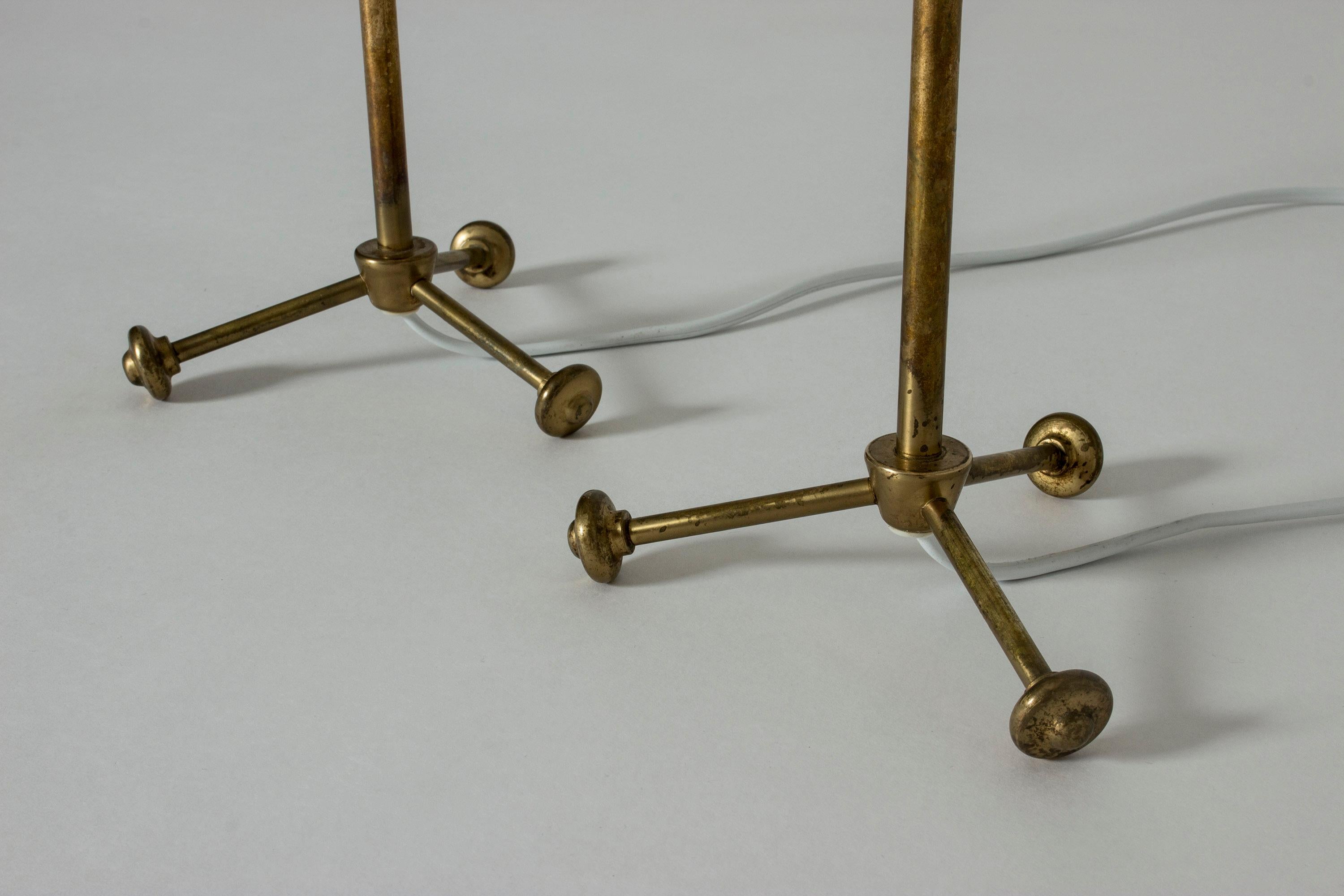 Pair of Brass Table Lamps by Hans Bergström 1