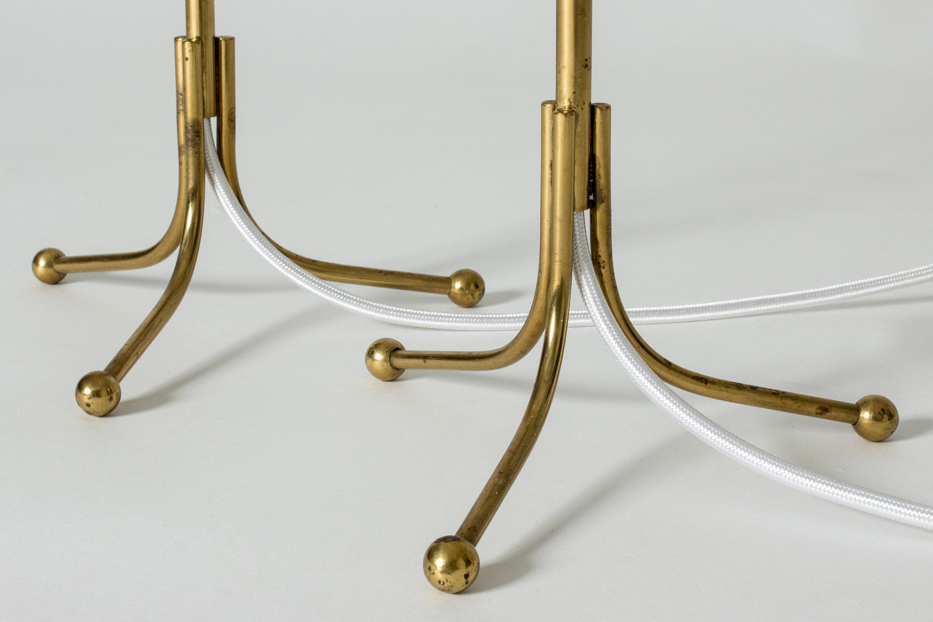 Swedish Pair of Brass Table Lamps by Josef Frank, Svenskt Tenn, Sweden, 1950s