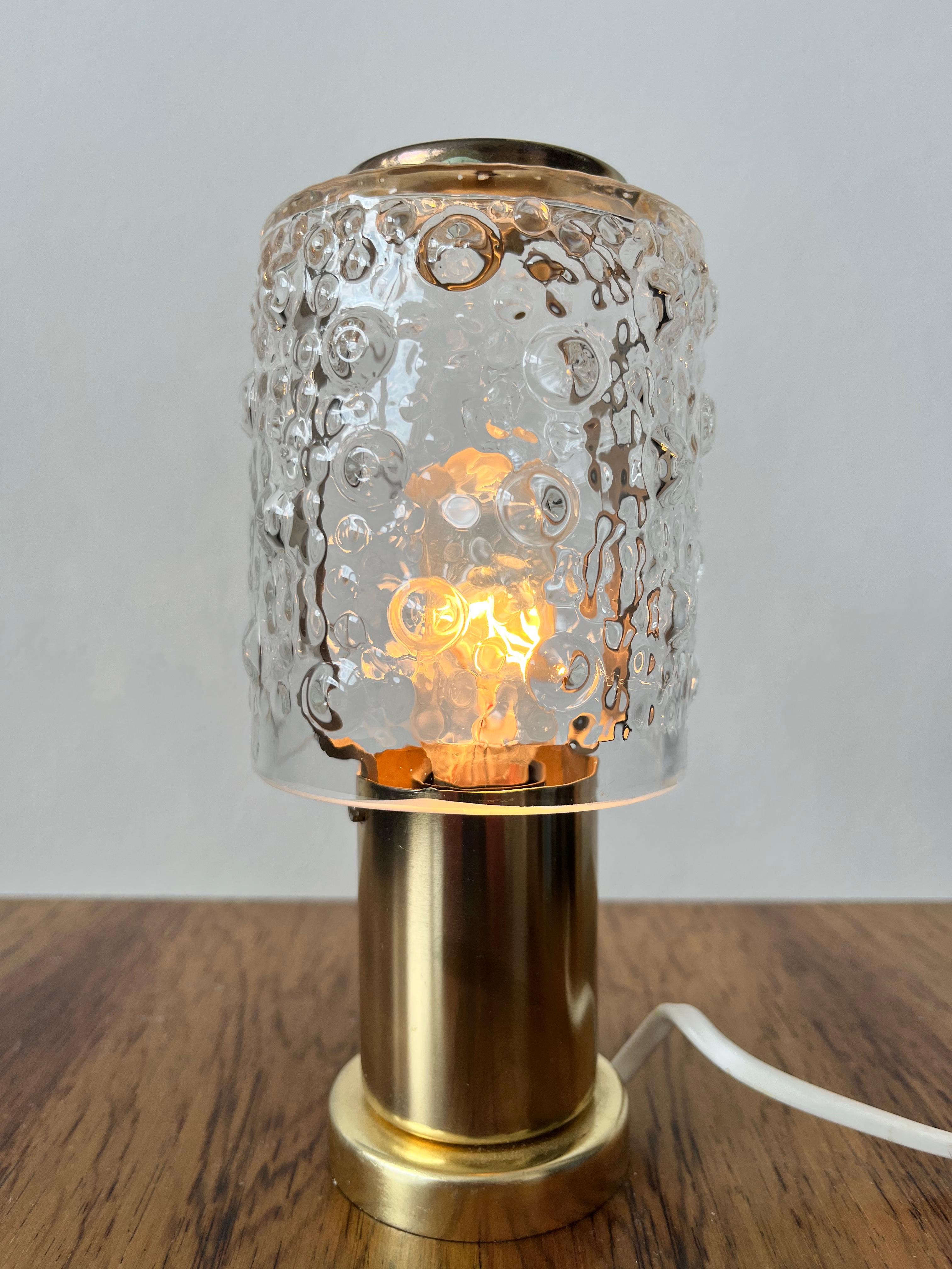 Pair of Brass Table Lamps by Kamenický Šenov, 1960s /Czechoslovakia In Good Condition For Sale In Praha, CZ