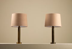 Pair of Brass Table Lamps by Kosta Belysning, Sweden, 1970s