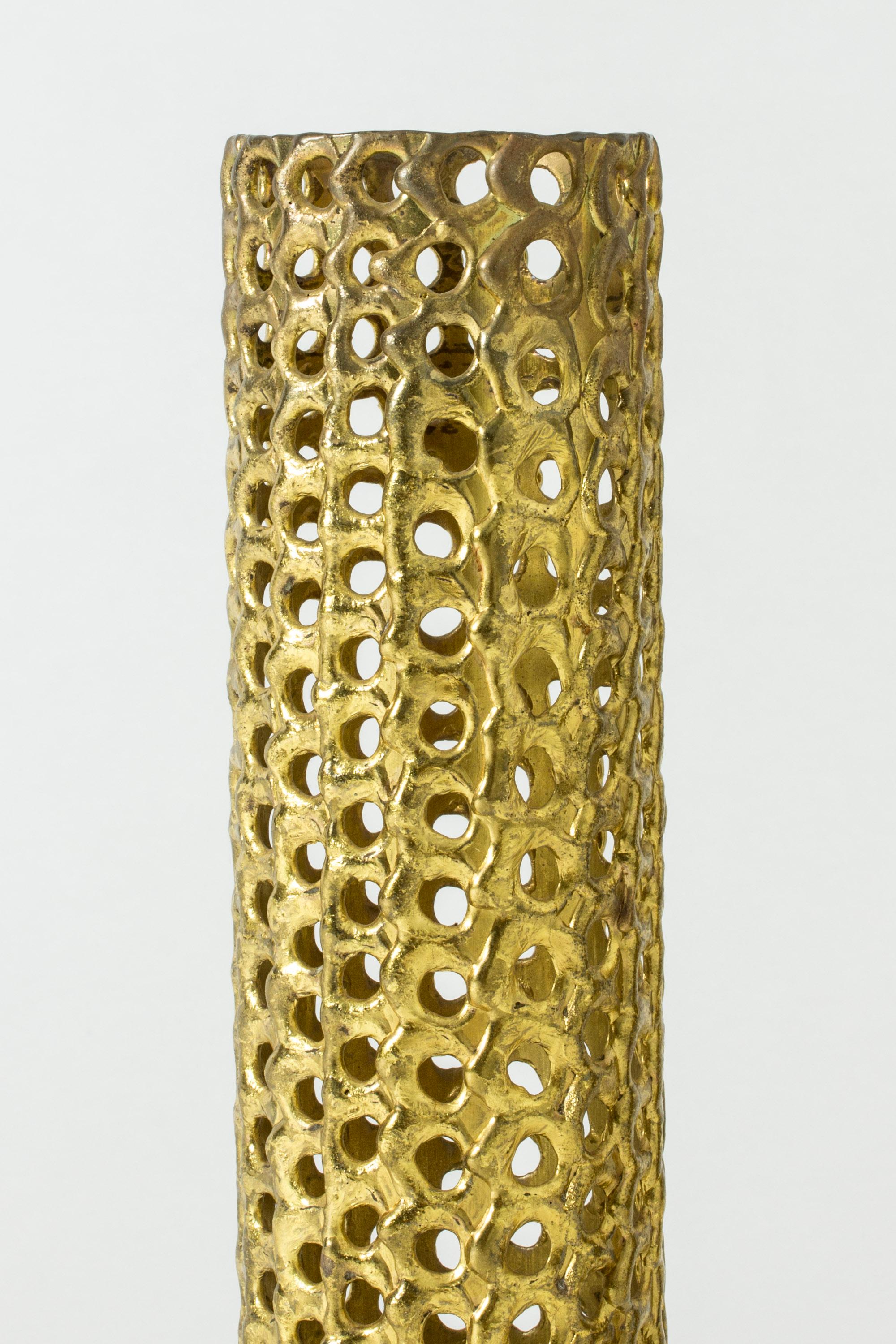 Scandinavian Modern Pair of Brass Table Lamps by Pierre Forssell for Skultuna, Sweden