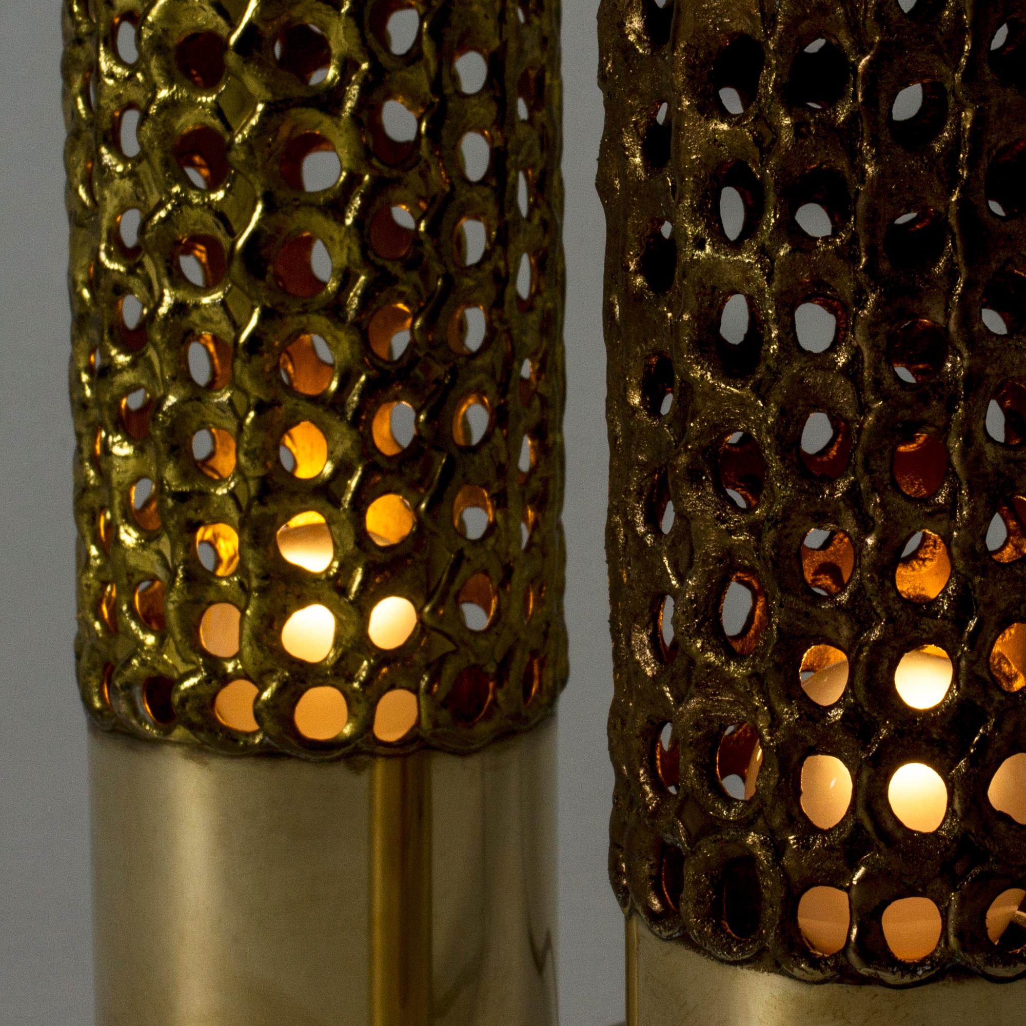 Pair of Brass Table Lamps by Pierre Forssell for Skultuna, Sweden 3