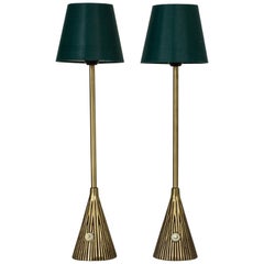 Pair of Brass Table Lamps by Sonja Katrin for ASEA