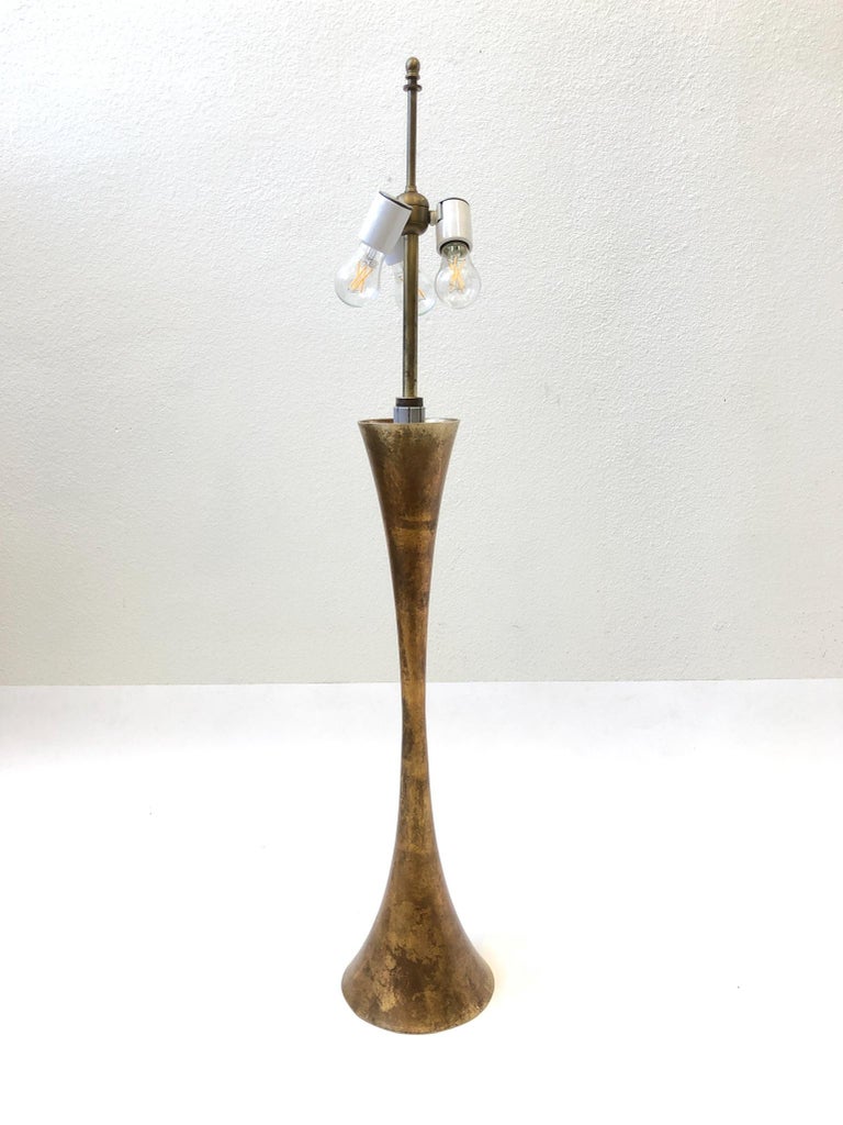 Pair of Brass Table Lamps by Stewart Ross James For Sale at 1stDibs