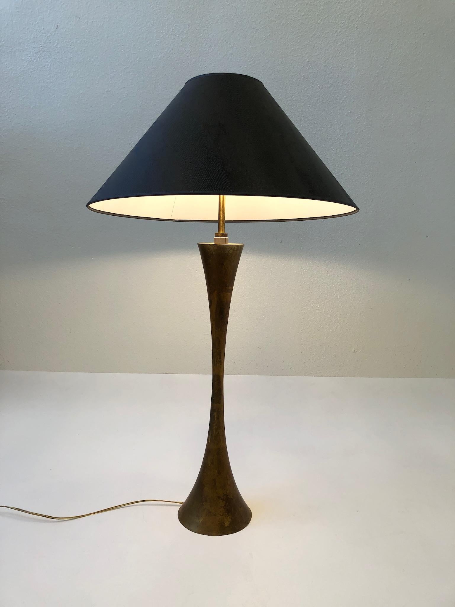 Pair of Brass Table Lamps by Stewart Ross James In Good Condition In Palm Springs, CA