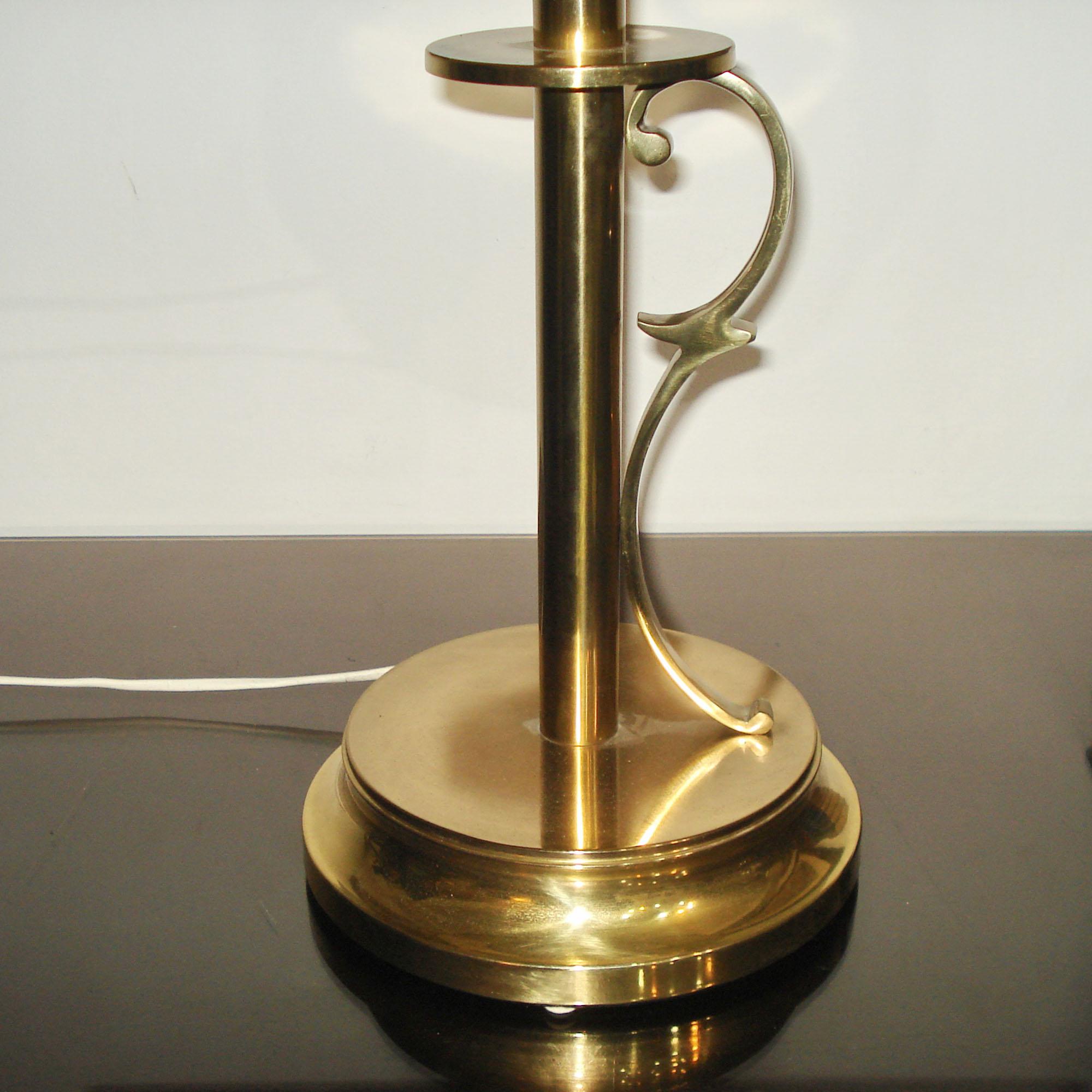Pair of Brass Table Lamps by Tranas Stilarmatur, Mid-Century Modern Scandinavian For Sale 9