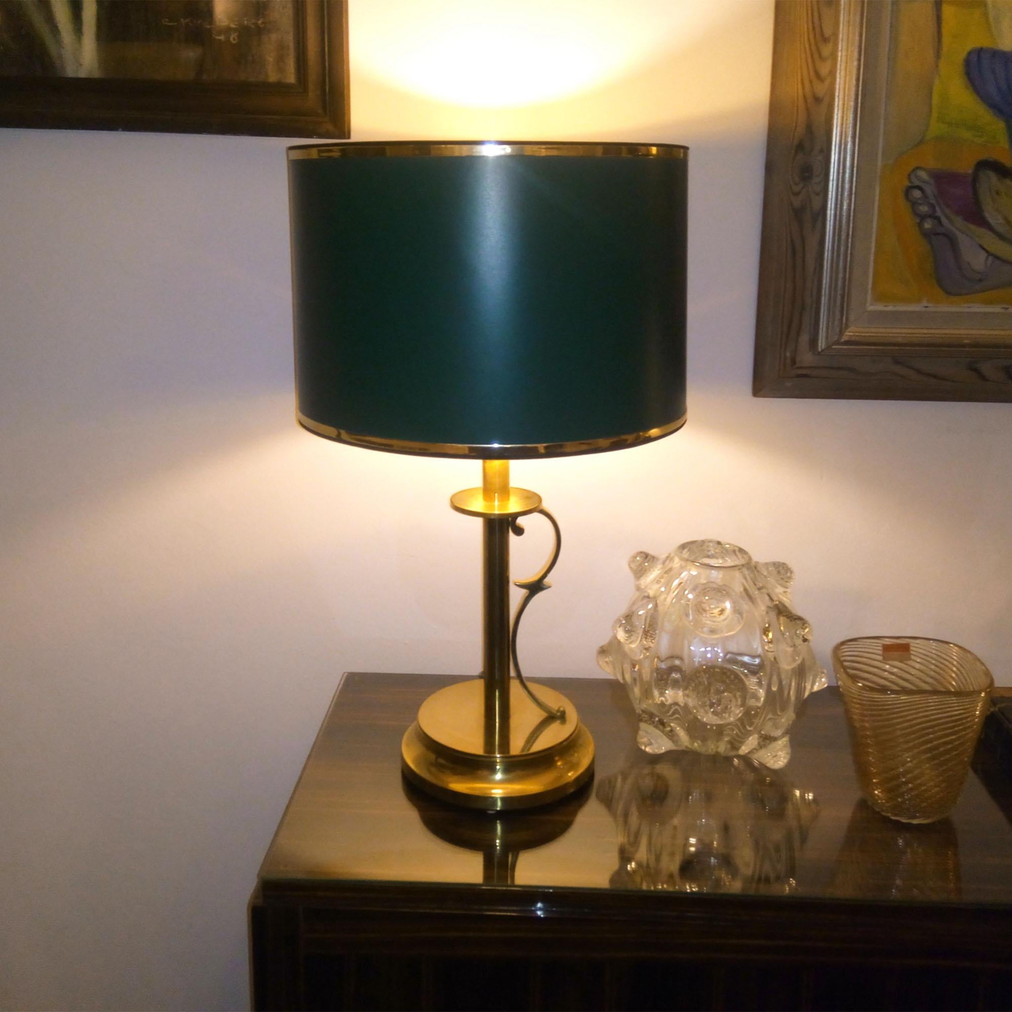 Pair of Brass Table Lamps by Tranas Stilarmatur, Mid-Century Modern Scandinavian In Good Condition For Sale In Bochum, NRW