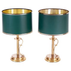Pair of Brass Table Lamps by Tranas Stilarmatur, Mid-Century Modern Scandinavian