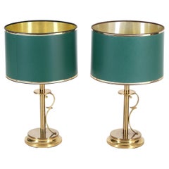 Pair of Brass Table Lamps by Tranas Stilarmatur, Mid-Century Modern Scandinavian
