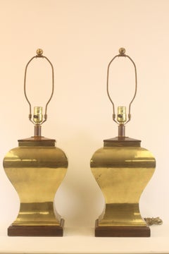 Pair of Brass Table Lamps by Tyndale Lighting