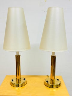 1960s Scandinavian Modern Brass Table Lamps by Helsingin Kaasuvalo