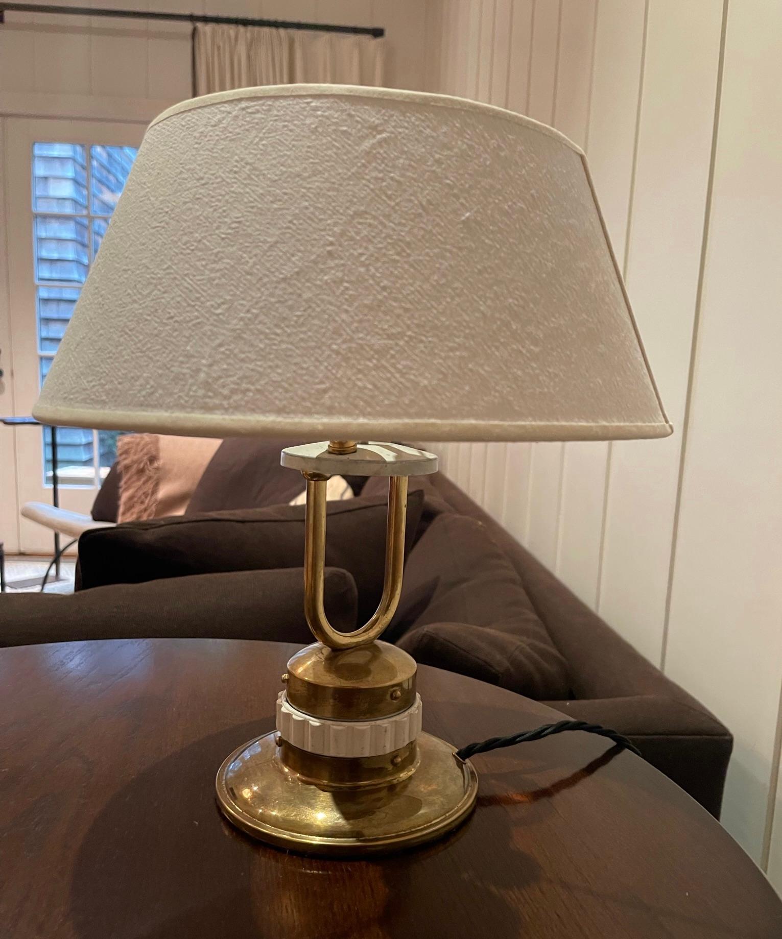 Pair of Brass Table Lamps for Maison Jumo Varilux France 1960s For Sale 2