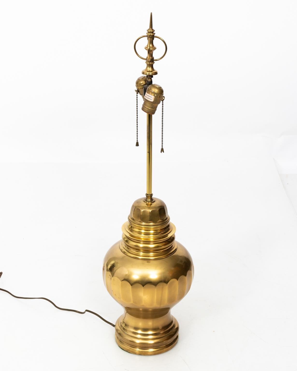 Pair of Brass Table Lamps In Good Condition In Stamford, CT