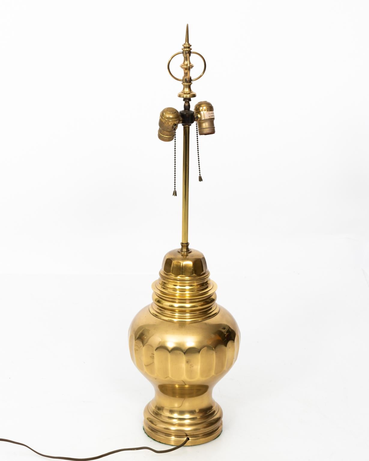 20th Century Pair of Brass Table Lamps