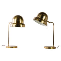 Vintage Pair of brass table lamps