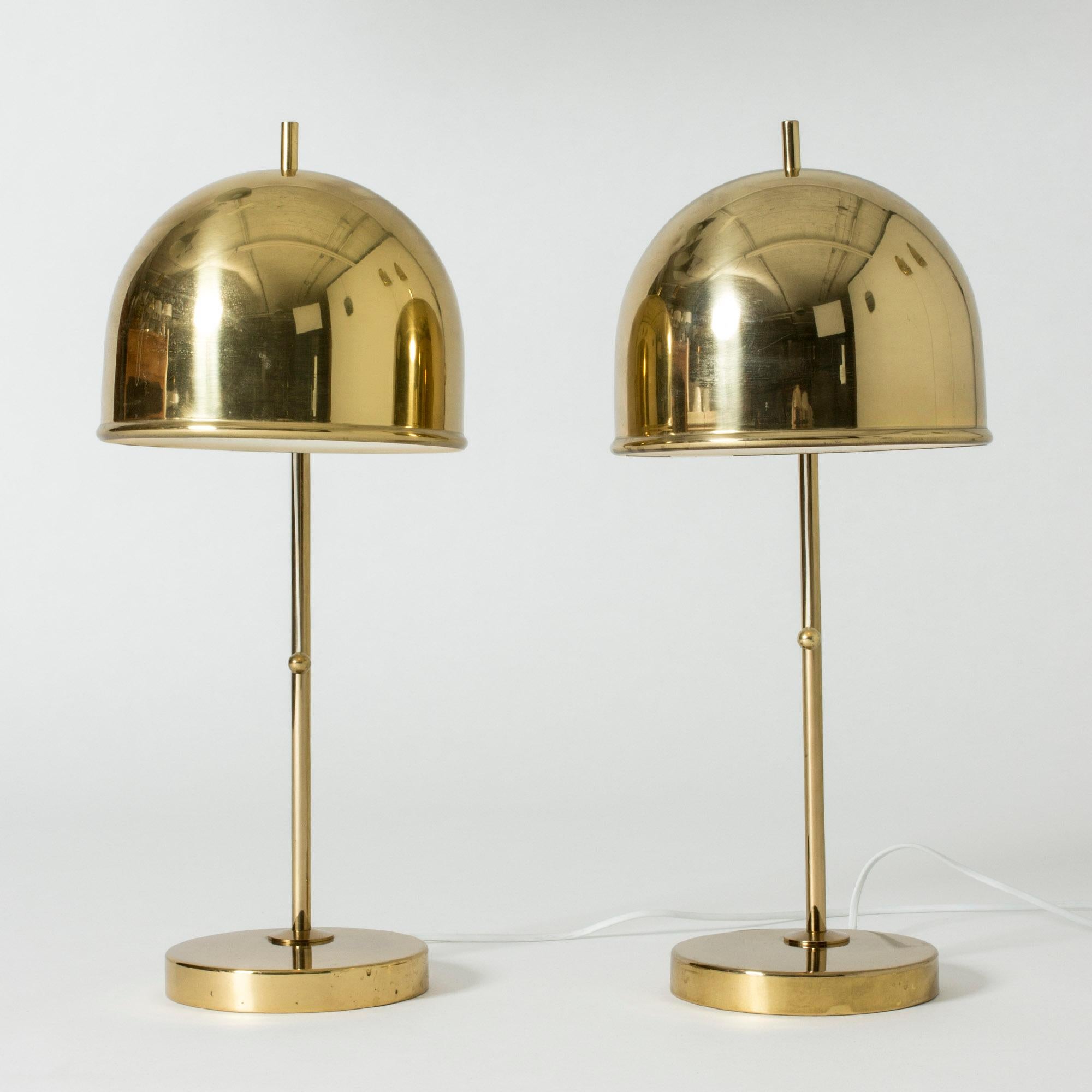 Swedish Pair of Brass Table Lamps from Bergboms, Sweden, 1960s