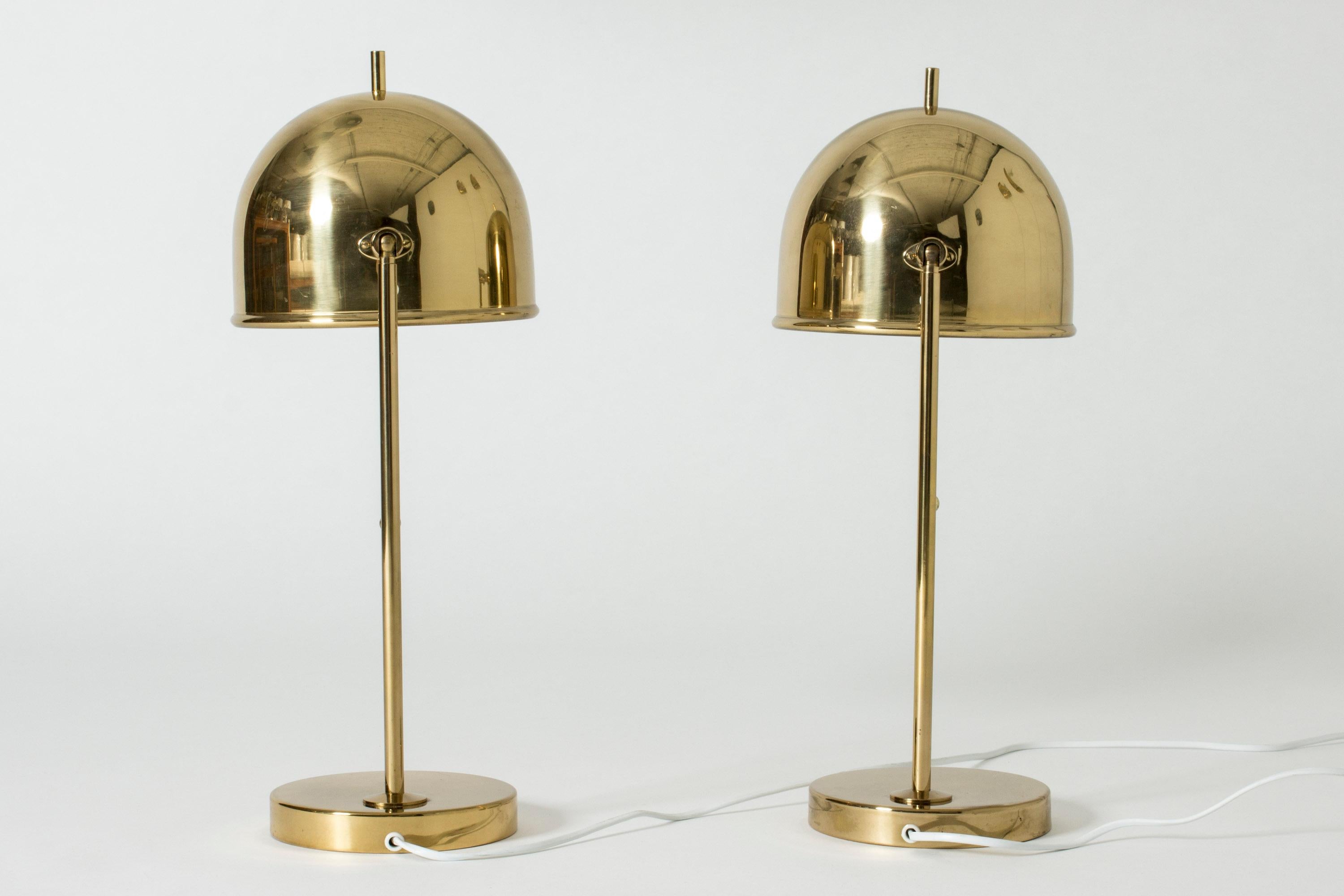 Pair of Brass Table Lamps from Bergboms, Sweden, 1960s 1