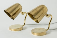 Pair of Brass Table Lamps from Boréns, Sweden, 1950s