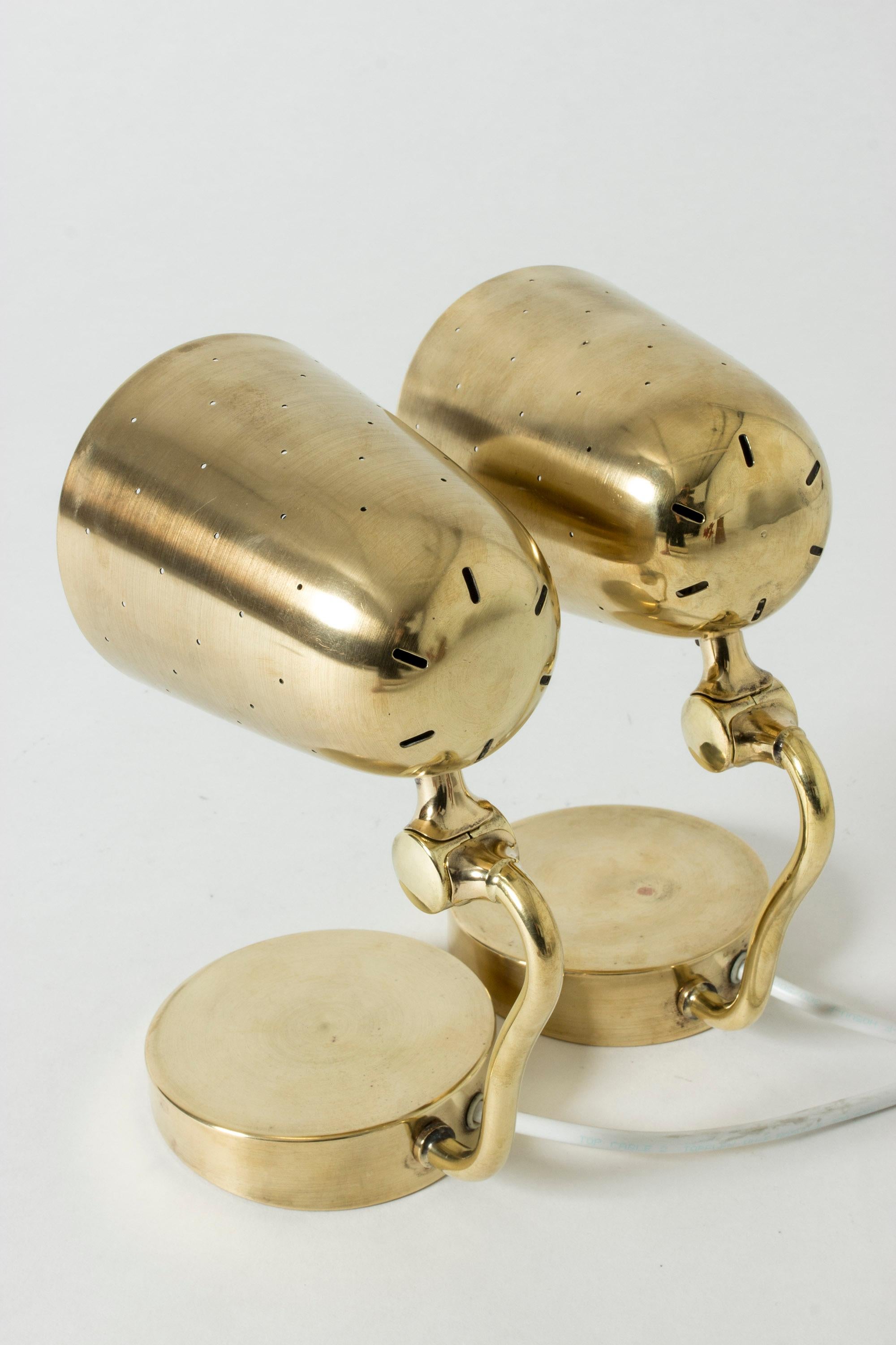 Pair of Brass Table Lamps from Boréns, Sweden, 1950s 2