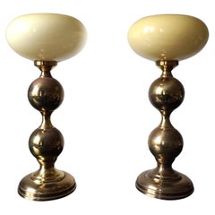 Pair of brass table lamps from the 70s