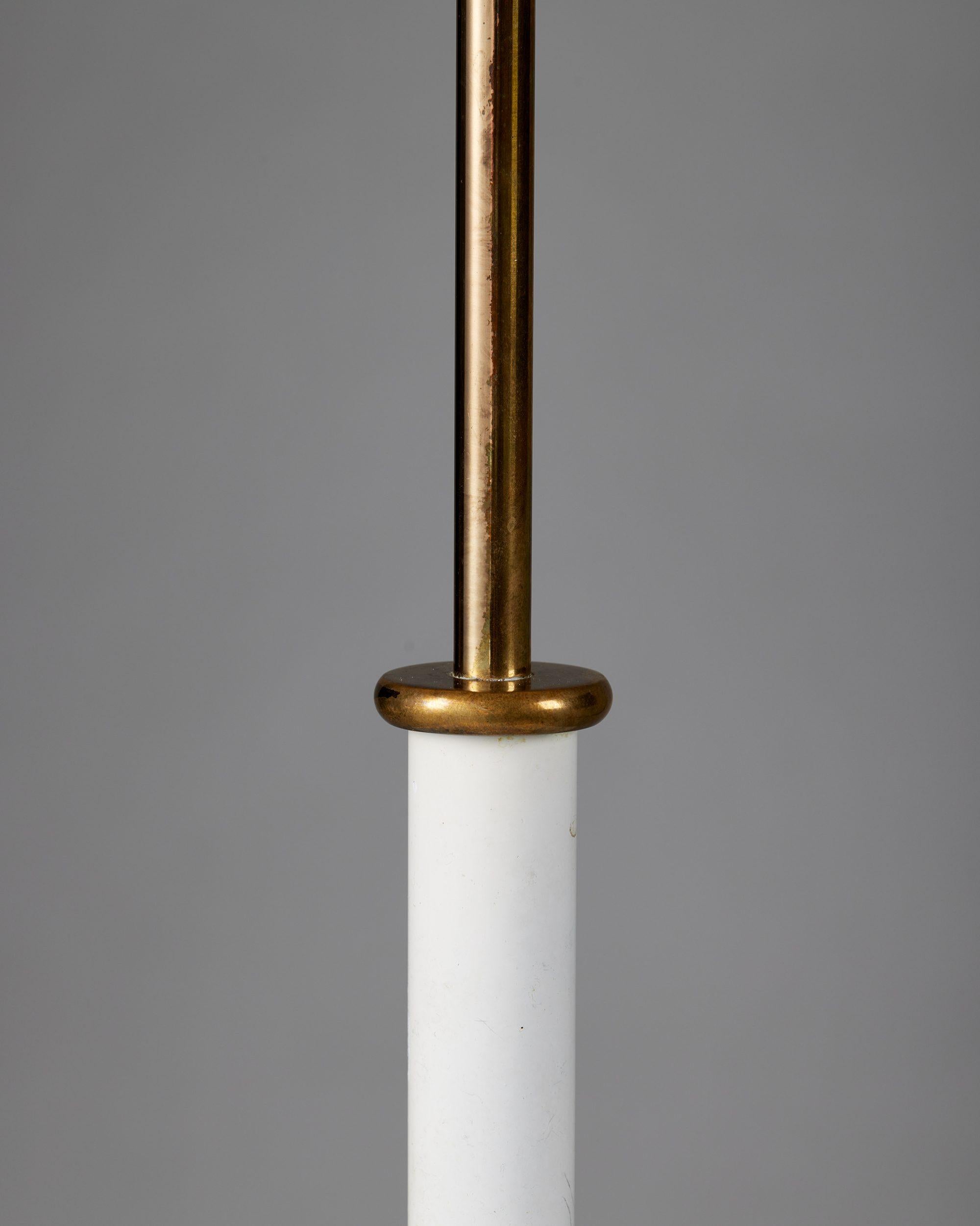Swedish Pair of brass table lamps model 2466 designed by Josef Frank for Svenskt Tenn  For Sale
