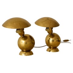 Pair of Brass Table Lamps produced by Mathias in France, circa 1970