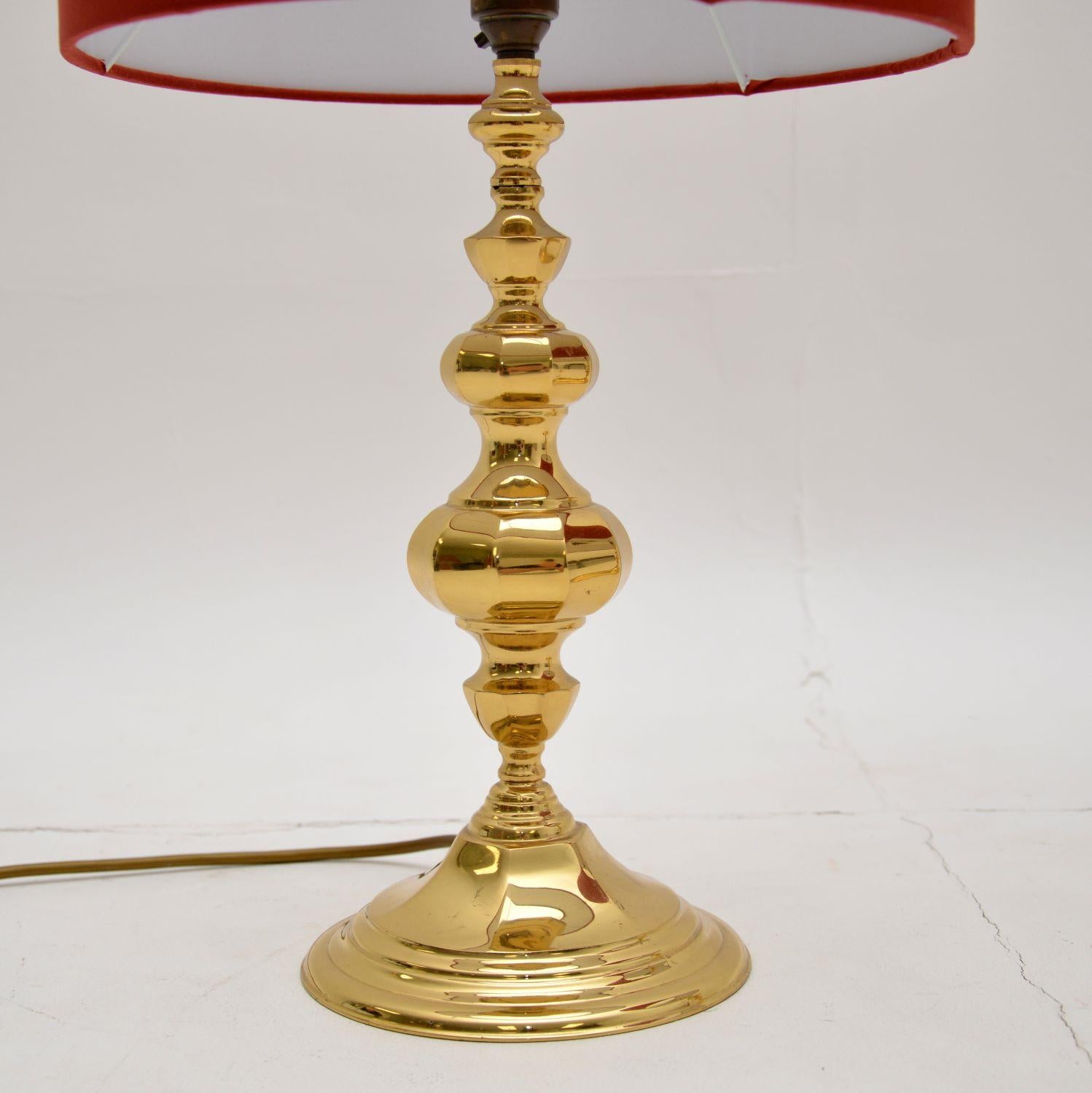 Mid-Century Modern Pair of Brass Table Lamps Vintage, 1970’s