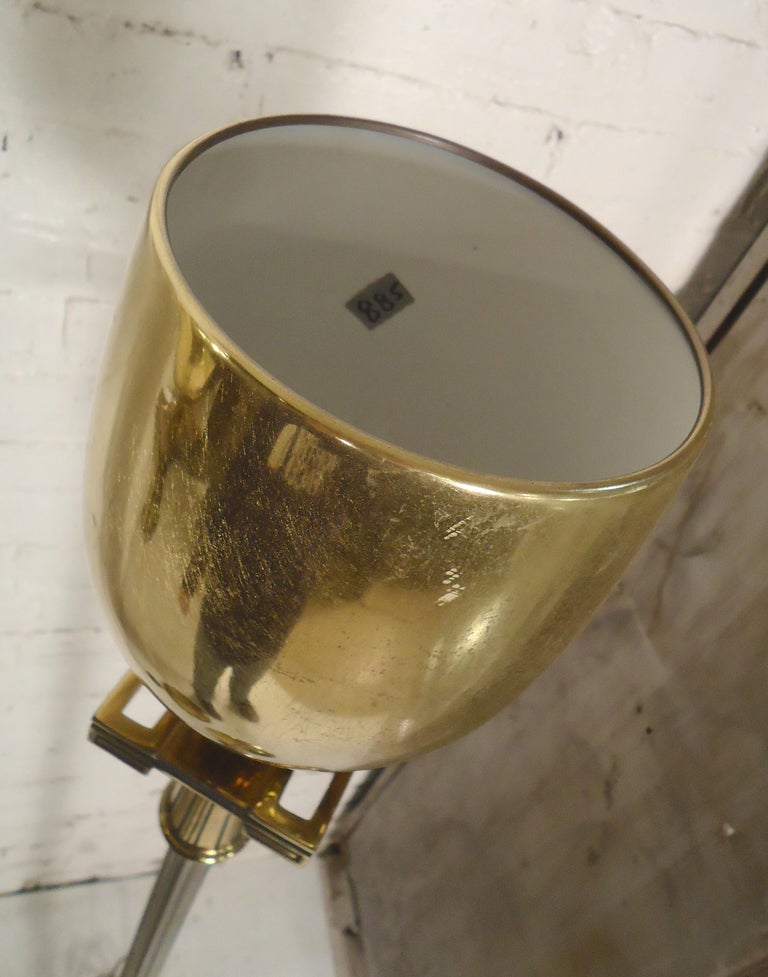 Pair of Brass Torchiere Lamps For Sale at 1stDibs