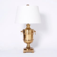 Paire de lampes de table Urne en laiton de Ralph Lauren
