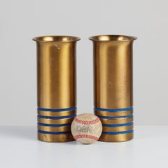 Pair of Brass Vases by Walter Von Nessen for Chase