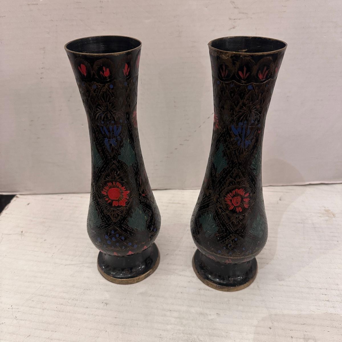 Pair of 1960's Turkish brass bases.

Measurements:
Height of body: 10